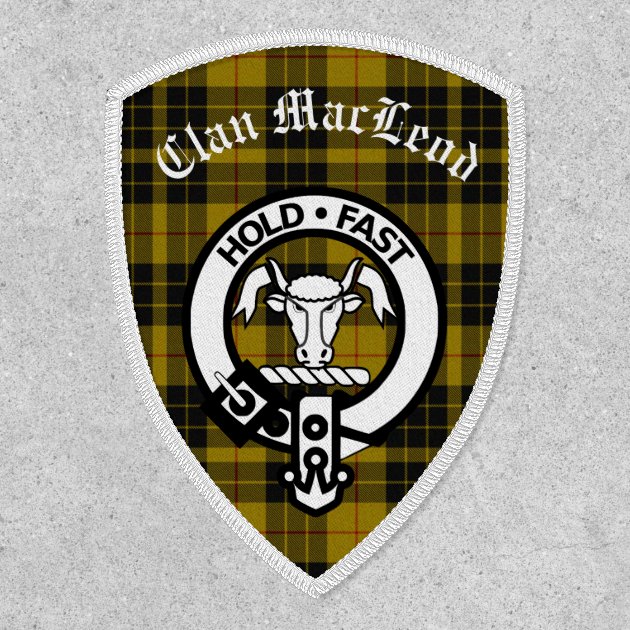 Clan MacLeod Crest Tartan Custom Iron On Patch
